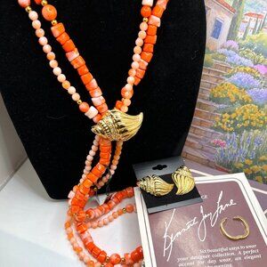 KJL for Avon Kenneth Jay Lane Undersea Necklace & Earrings 1989